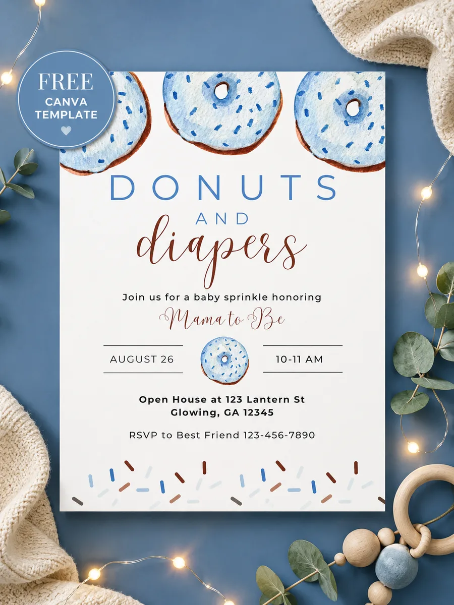 Baby shower invitation preview