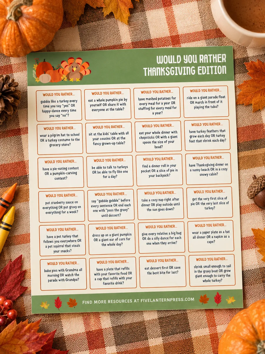 Thanksgiving Would You Rather preview